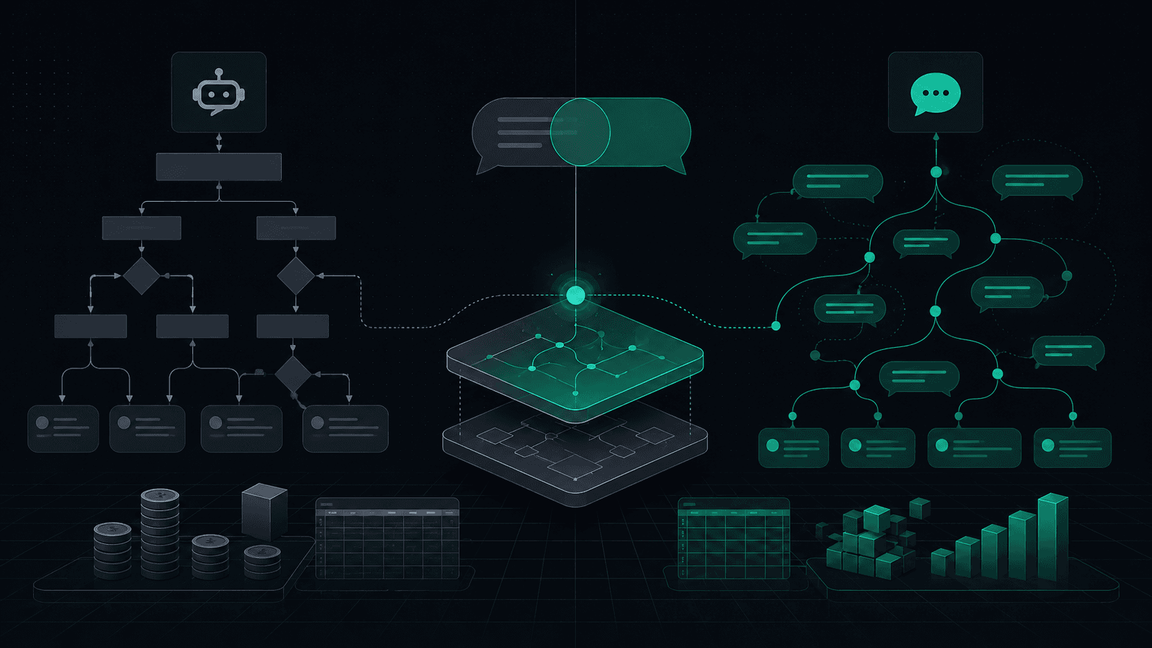 Illustration: AI Chatbot vs Rule-Based Chatbot: Which Is Right for You? — Ashari Tech Insights